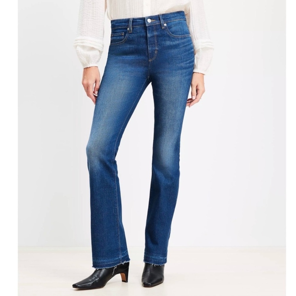 LOFT Let Down Hem Mid Rise Bootcut Jean